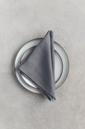 Pure linen napkins in a variety of colors and sizes, including natural linen, coffee, off-white, white, pale dogwood, frozen cranberry, rust, mustard, forest green, green moss, dark green, dusk blue, glacier gray, lavender, dusty purple, charcoal gray, graphite gray, and black. Available in 30x30 cm, 40x40 cm, 45x45 cm, 51x51 cm, and 60x60 cm sizes.