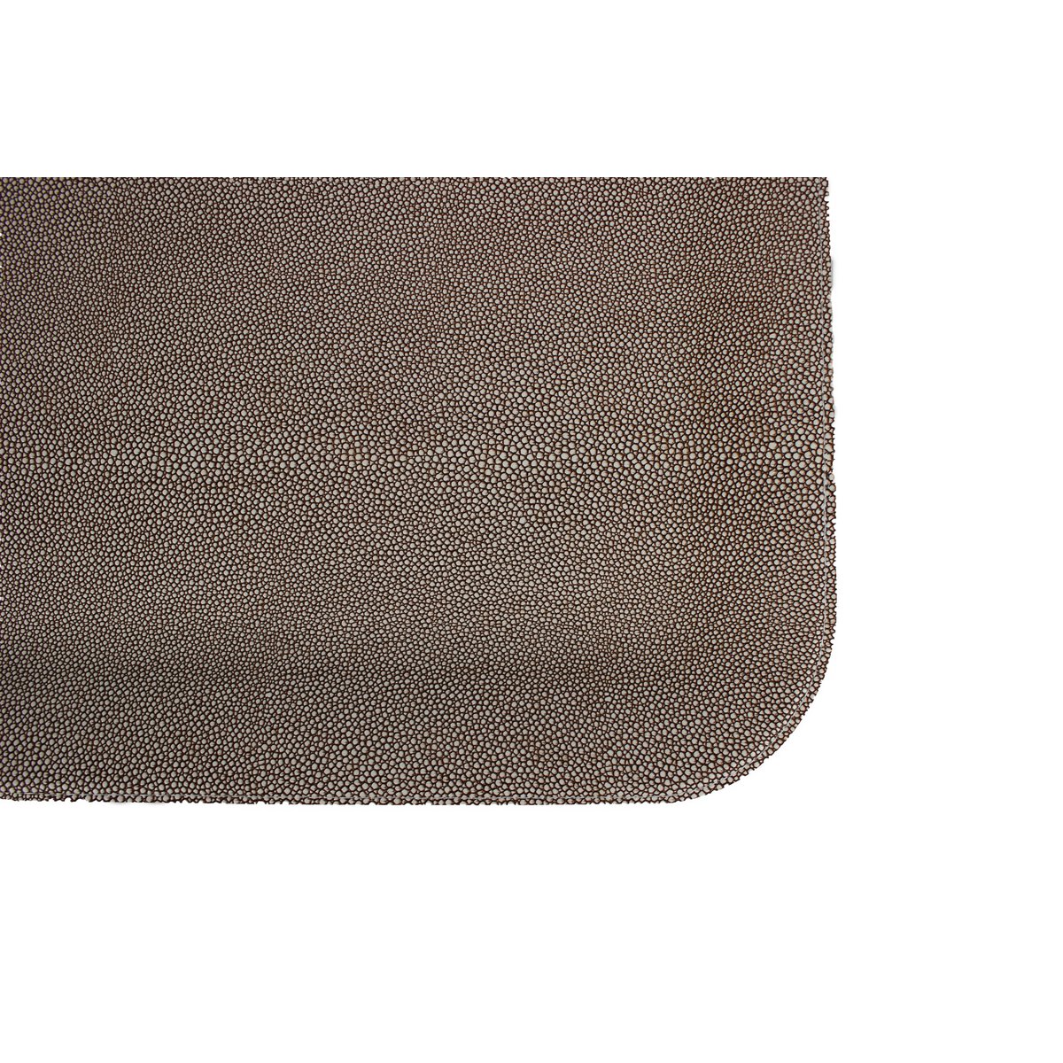 Plateau plat grand simili cuir galuchat marron