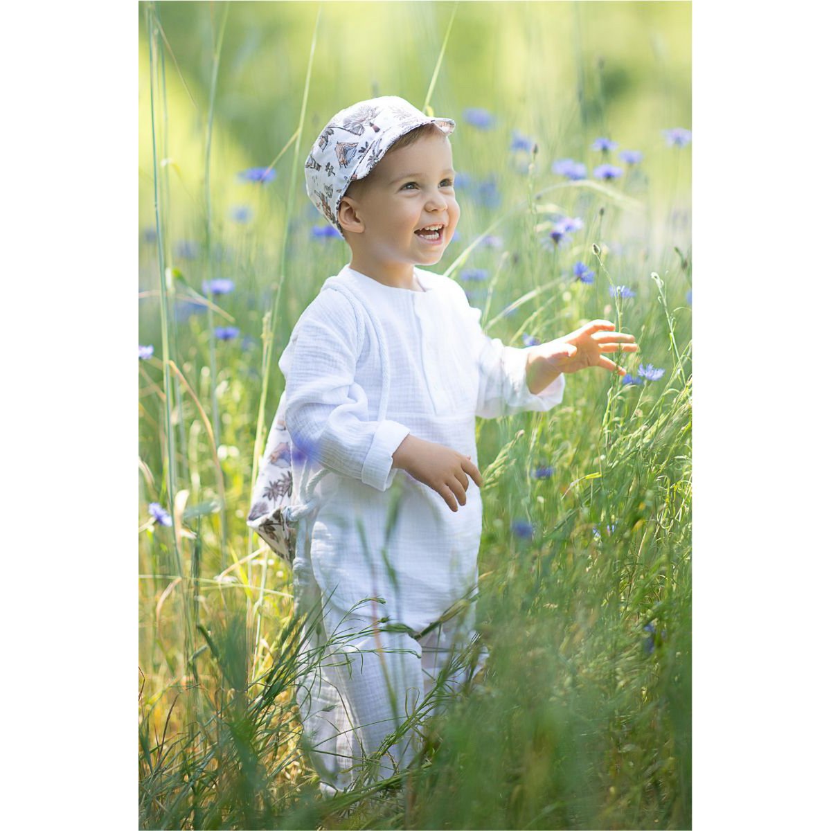 Ensemble blouse et short DANTE WHITE pour garçon