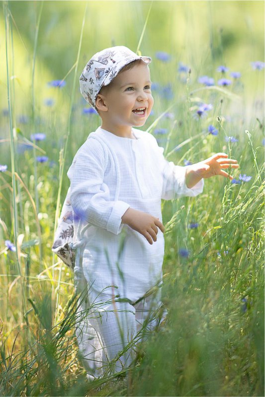 Ensemble blouse et short DANTE WHITE pour garçon