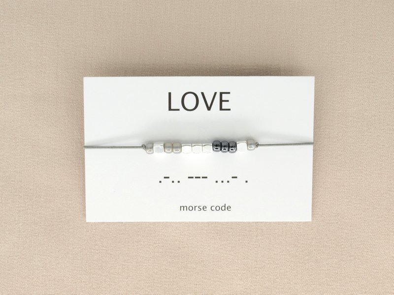 Morsecode armband love (zilver,rosé goud,goud)