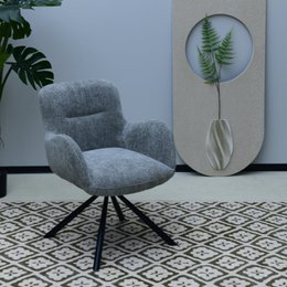 Chaise pivotante Leta - Gris - Lappi
