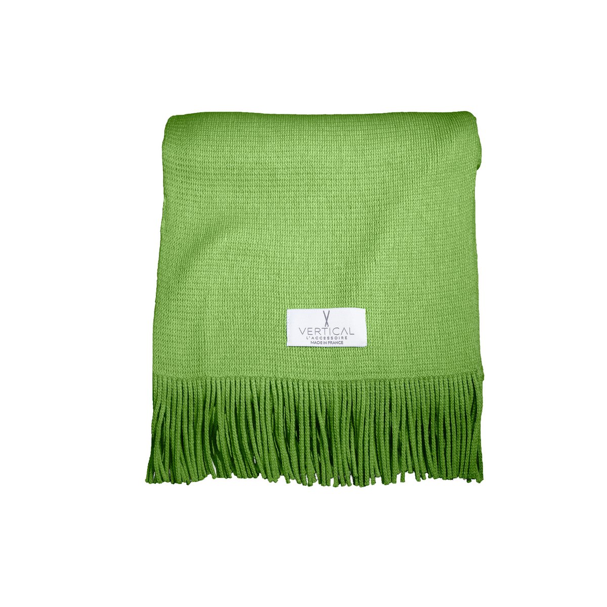 Green wool and acrylic scarf