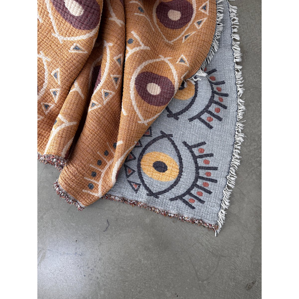 Muslin blanket - Vision - coral blue - 2.20 x 2.50 m