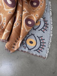 Muslin blanket - Vision - coral blue - 2.20 x 2.50 m