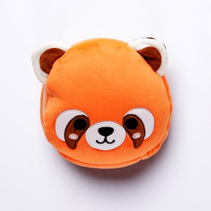 Relaxeazzz Red Panda Plüsch-Reisekissen und Augenmaske