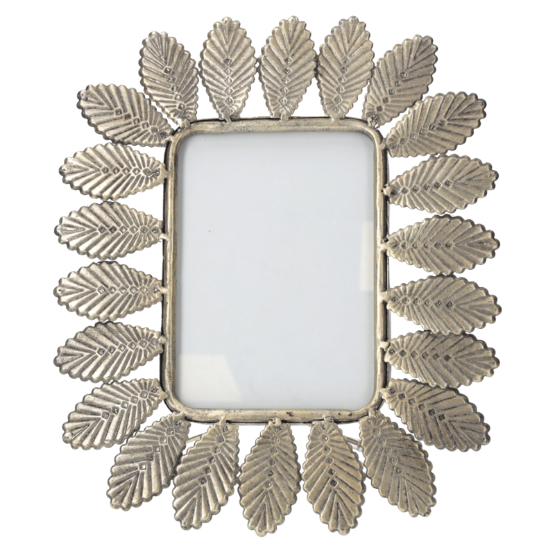 Gold metal photo frame leaves 32x27 cm