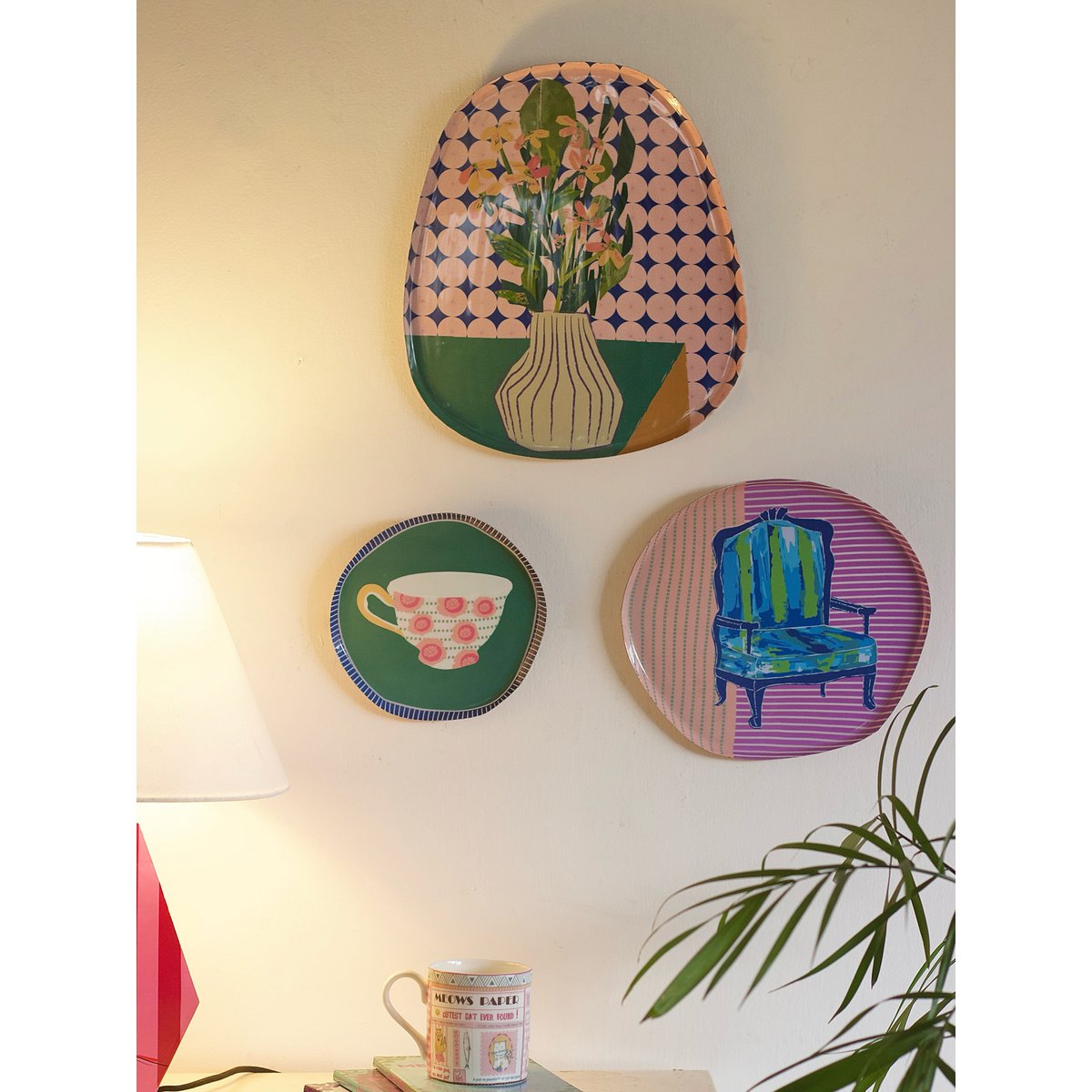 Wall Decor | Metal Plate Still Life Lightweight | Set of 3