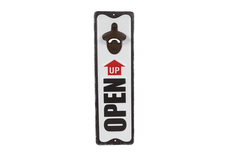 Bieröffner Open Up schwarz/weißes Metall