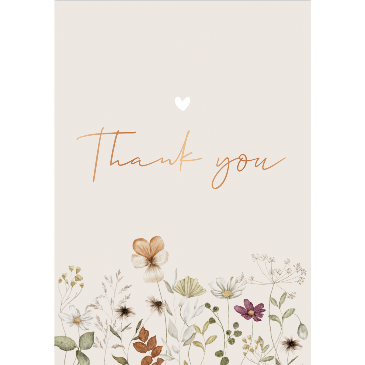 Postkarte Blumen Danke