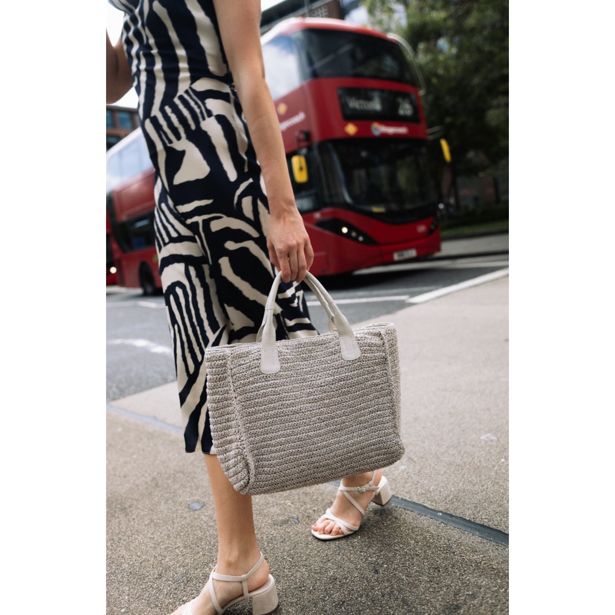 SEABREEZE SHOPPER rafiabast szary