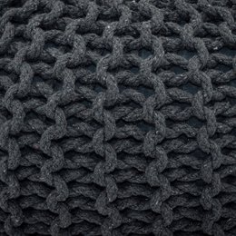 Pouf Ø 55 H 37 H 37 Strickhocker Sitzpouf Bodenkissen nachhaltig