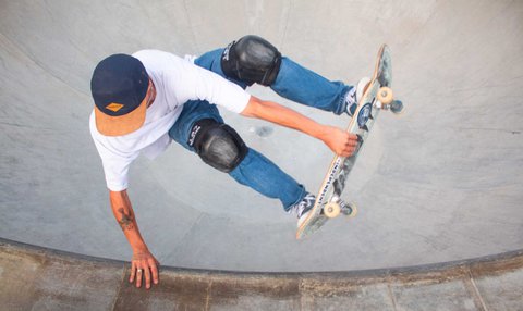Blaue 5-Panel-Kappe