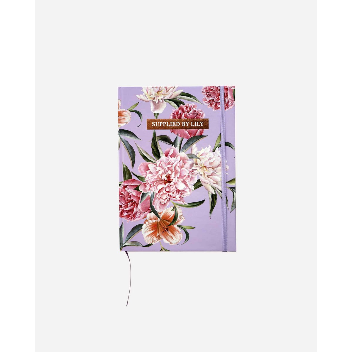 Bullet Journal in luxuriösen lila Blumen