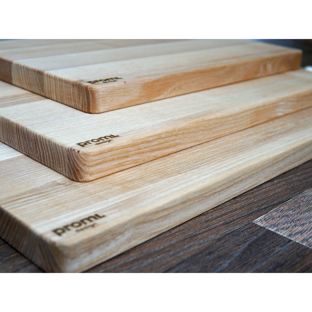 Planche à découper en bois de frêne naturel dur 3 tailles