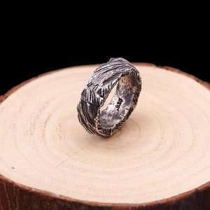 Vintage geïnspireerde rockring - massief zilver