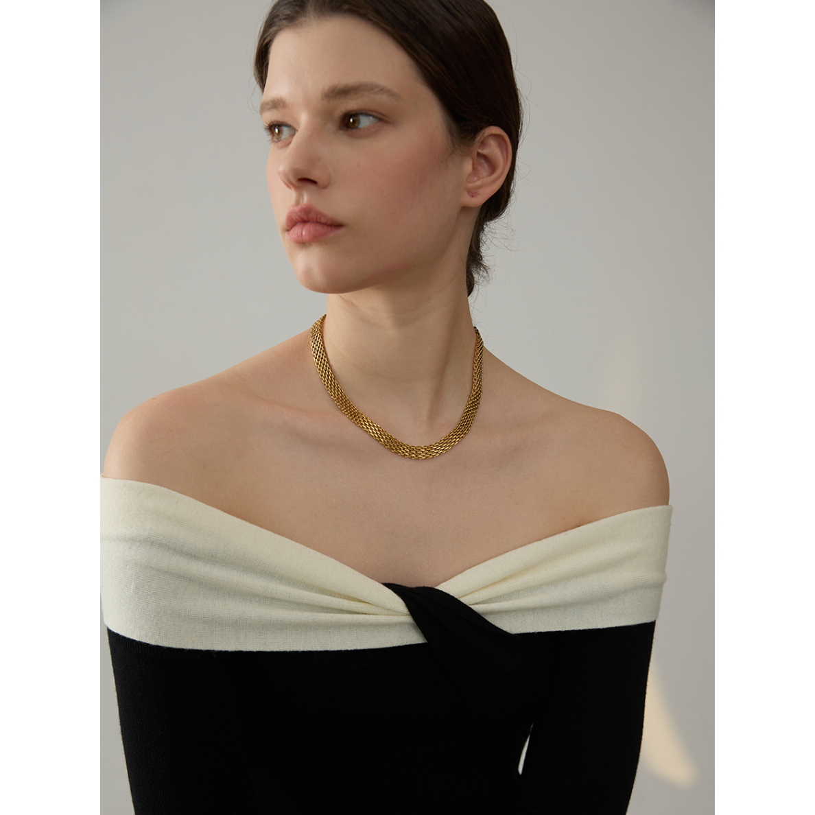 Andreas - Mesh Chain Necklace Gold