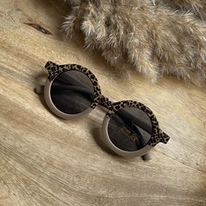 Sunglasses half Tiger print taupe