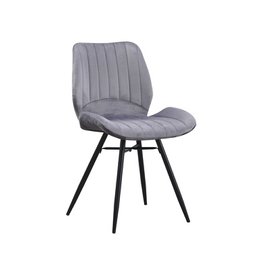 Sedia Barron velluto antracite