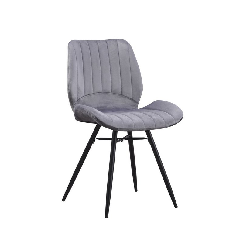 Sedia Barron velluto antracite