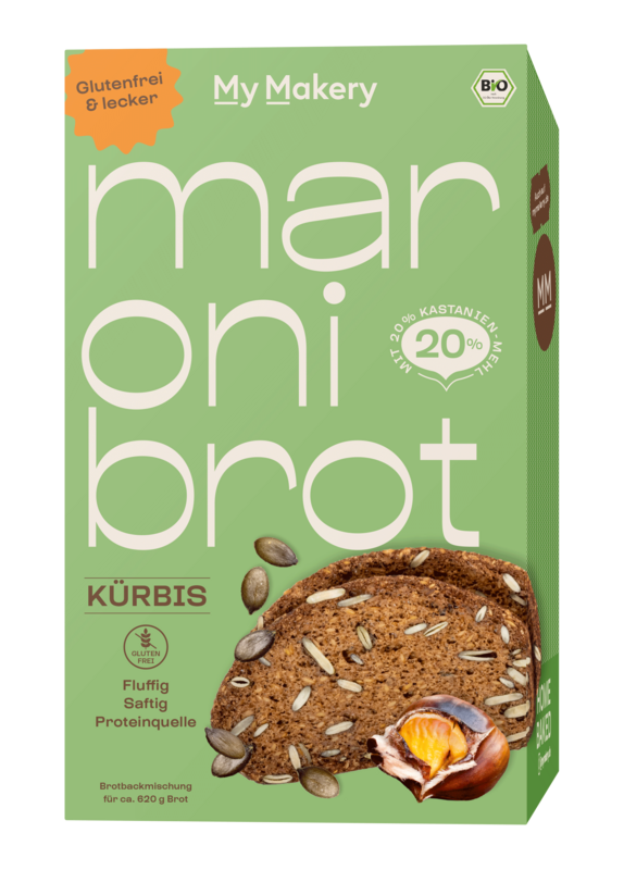 Glutenfri økologisk kastanjebrød bageblanding græskar