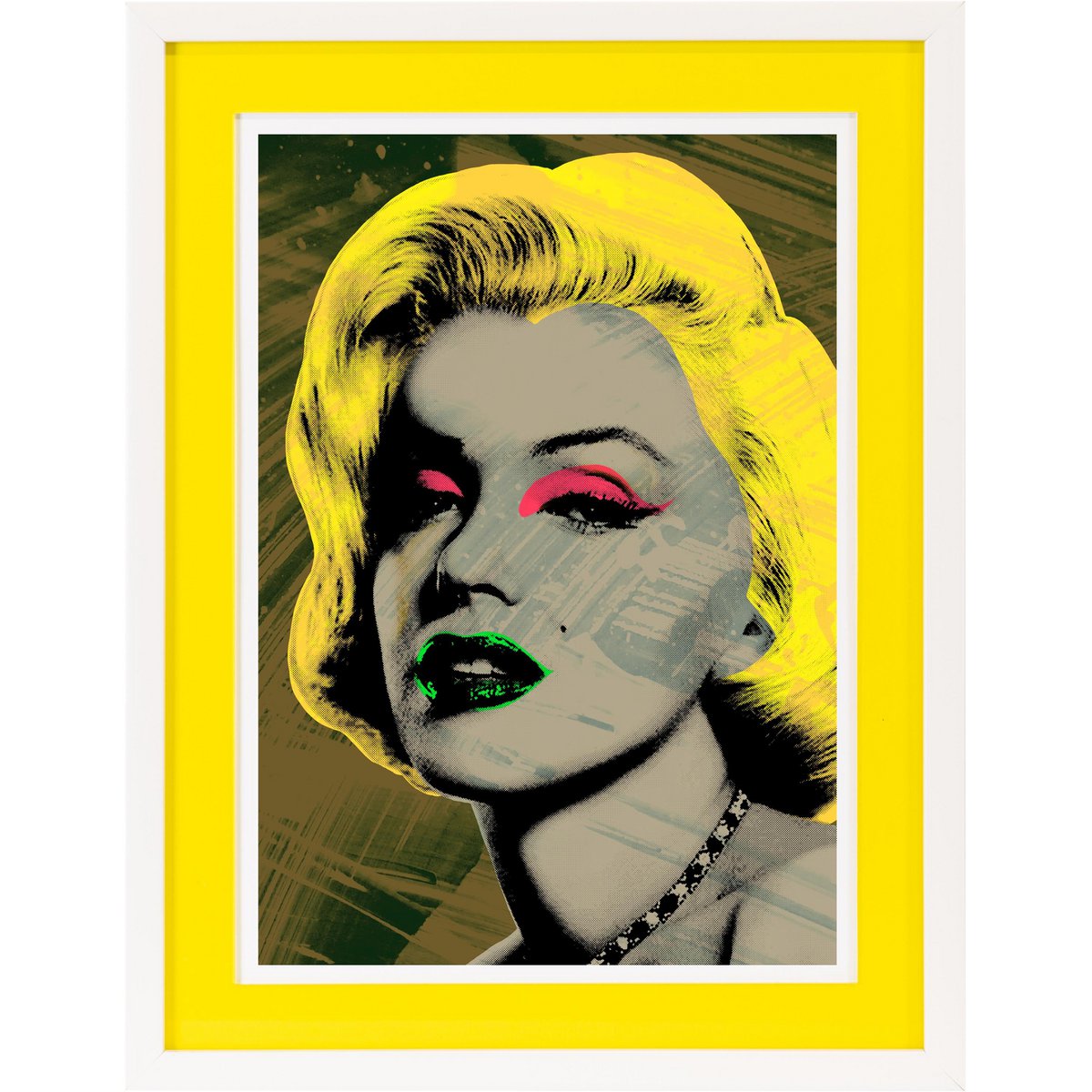 Marco para cuadro con paspartú acrílico - Marilyn Yellow