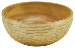 Holzschale - Obstschale - Salatschale - Modell  Carved - natur -  verschiedene Größen