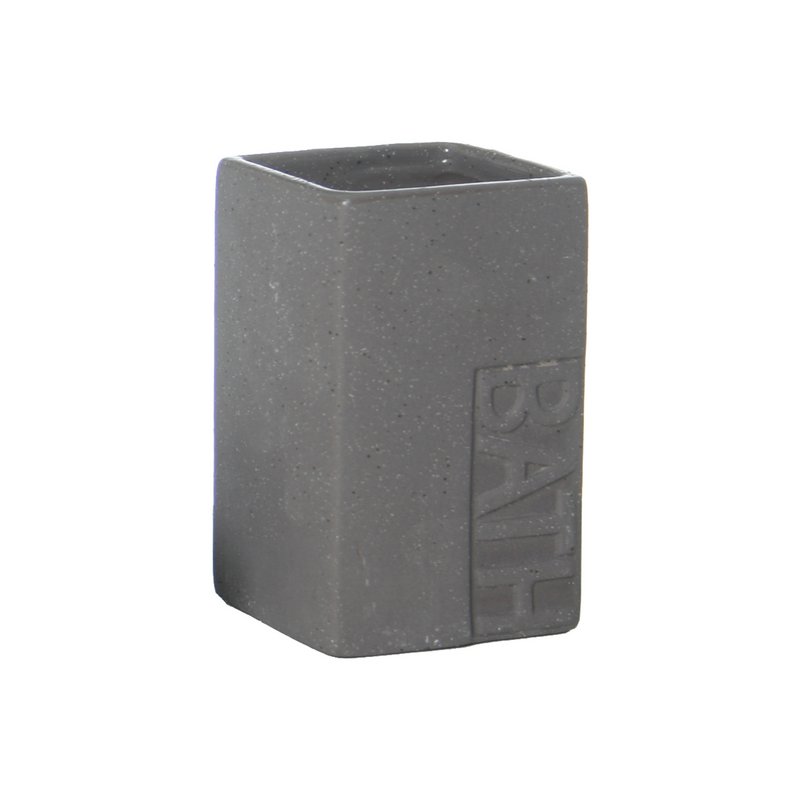 VETRO BAGNO IN CERAMICA GRIGIO _7X7X11CM ST87502