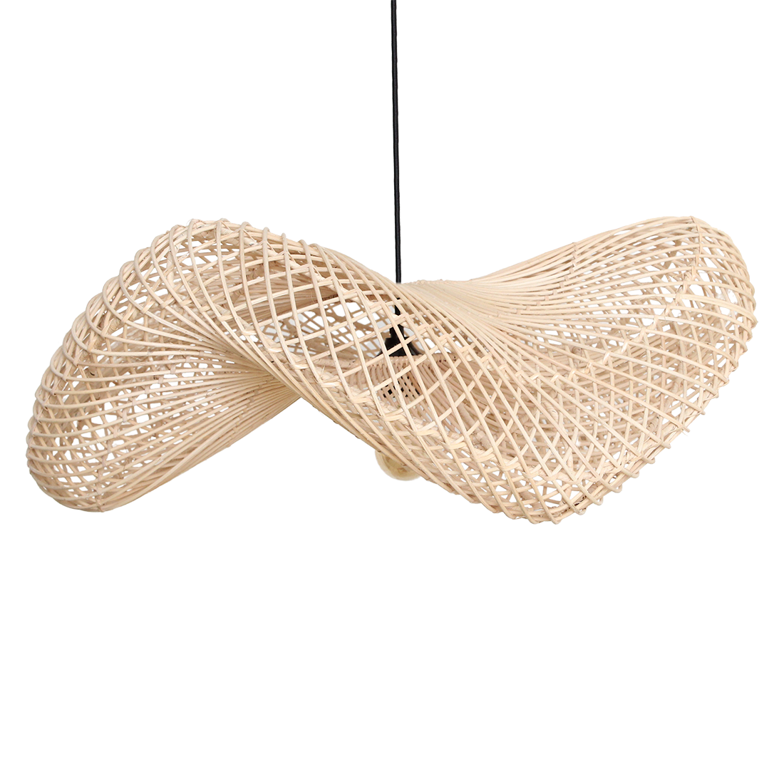 Wave hanging lamp natural large