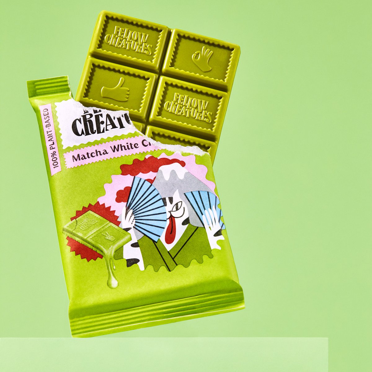 Matcha hvid chokolade (10 x 70 g)