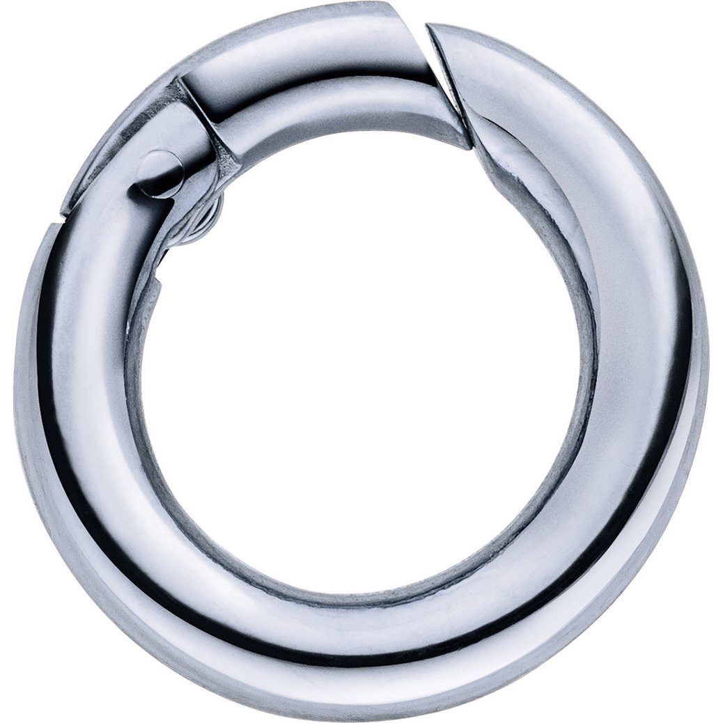 Glamour - veerring 15mm van gepolijst RVS