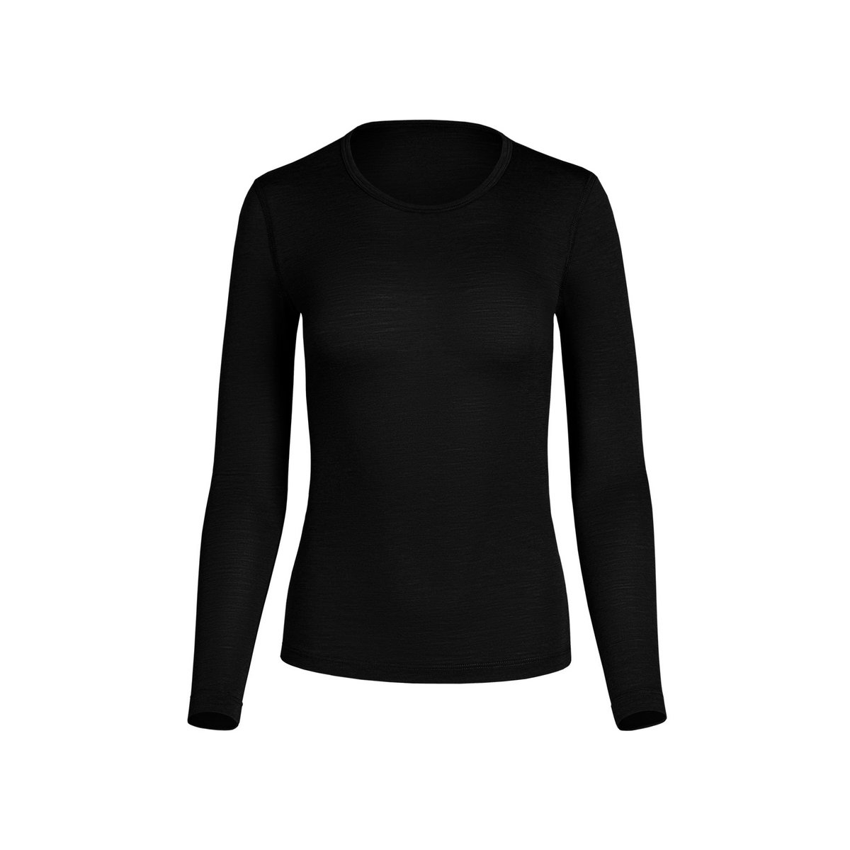 Dame Merino 160 Langærmet Crew Sort