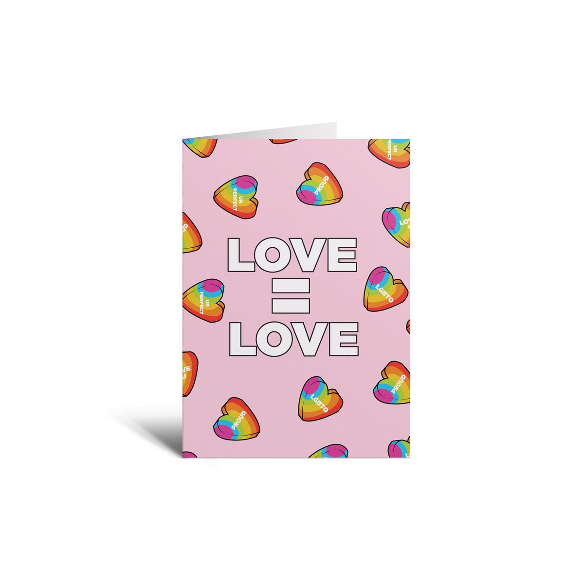 Love = Love Hearts Card