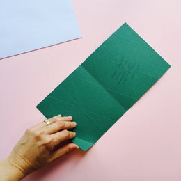 Card & Vase in One - Medium - Lucky Green