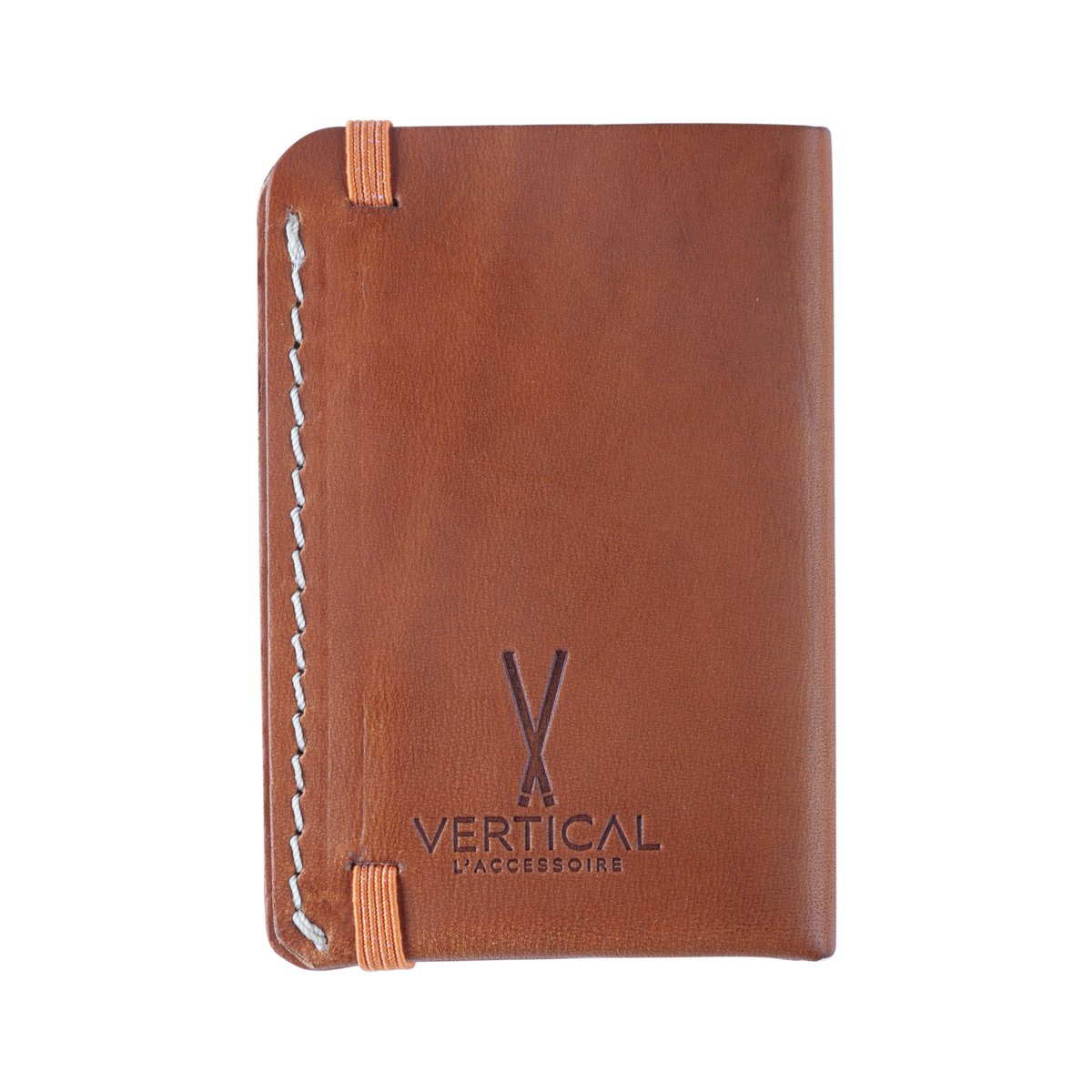 Camel leather card holder