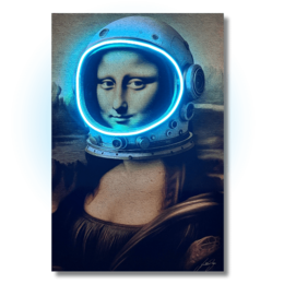 Gioconda astronaut | LED vægkunst