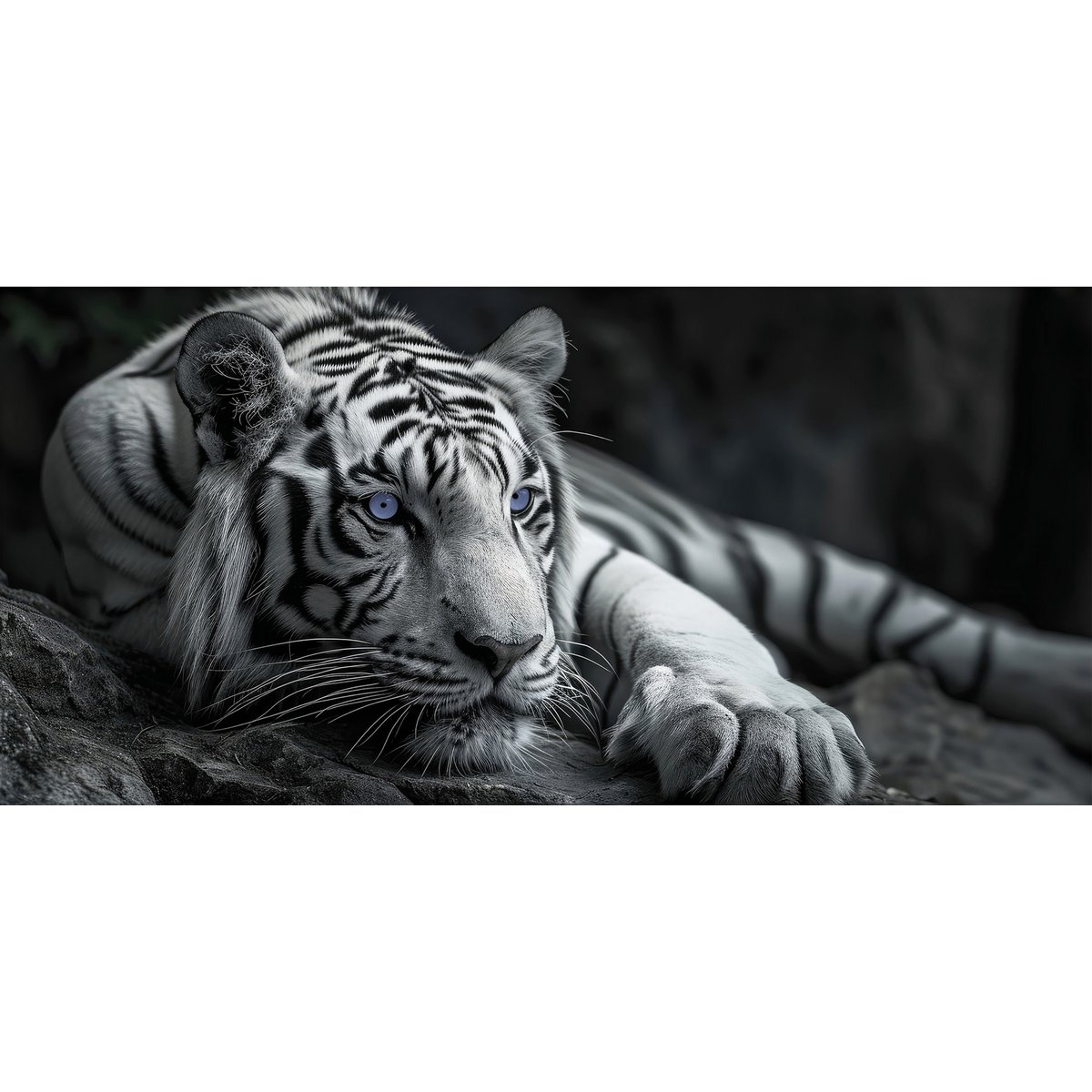 Wandfoto TIJGER 33x70 cm – canvas foto op spieraam decoratie modern