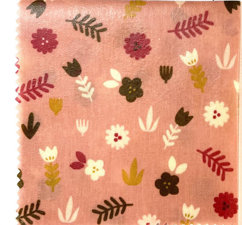 Panno colorato in cera d'api "Fiori" - misura M 26x26 cm - fatto a mano in Germania