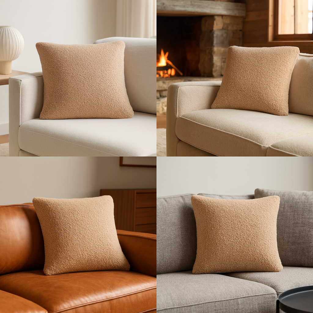 Decorative Cushion Teddy Beige 50x50 cm