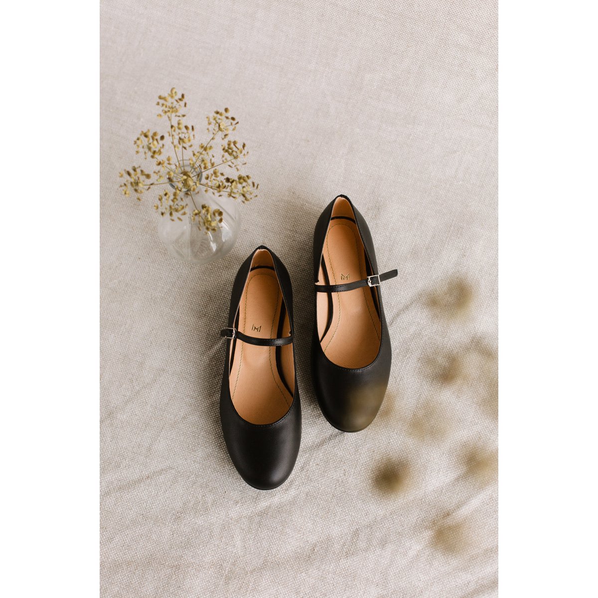 Leren ballerina's - Mary-Jane - Zwart 34-42