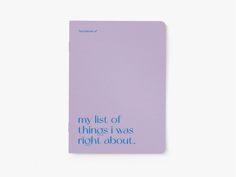 Notizheft / Right About