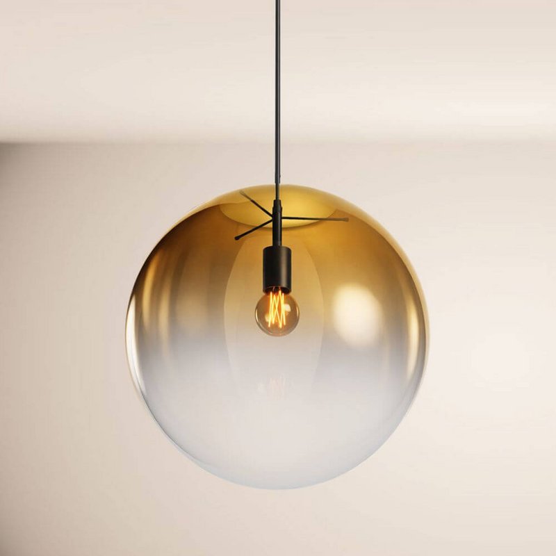 s.luce Orb sfera di vetro lampada da galleria 500cm sospensione nero
