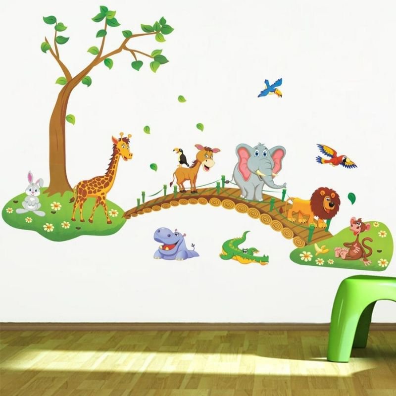 Wooden bridge savannah stickers