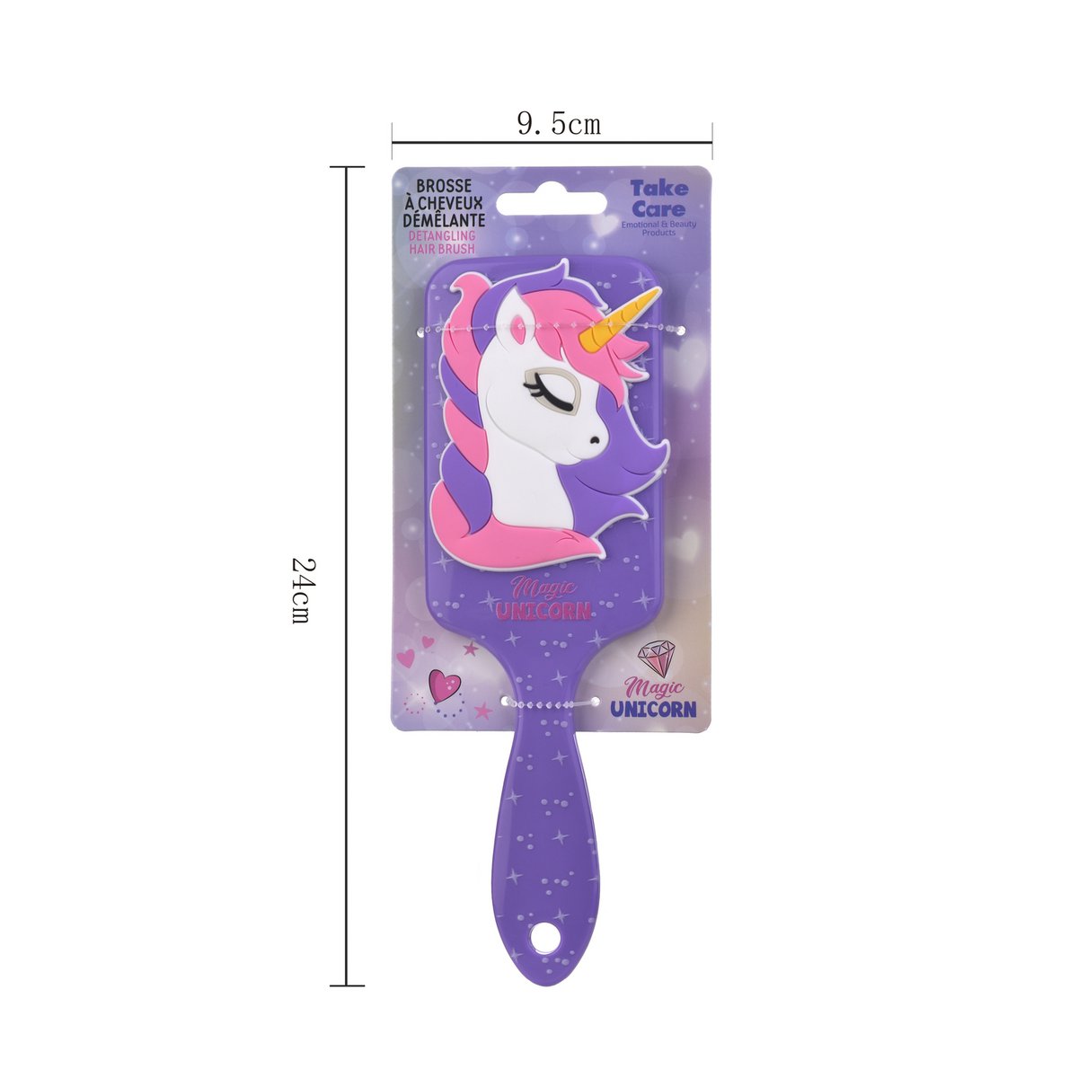 Unicorn - Lilla hårbørste