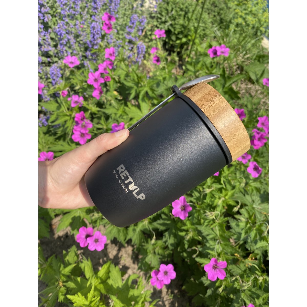 Food container Big Mug Food Pod 500ml Black