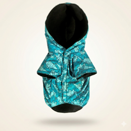 Alpha Dog Origami Print Blue Waterproof Jacket (5-Pc Set)