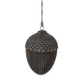 Christmas ball Ø 18x27 cm Black Glass Christmas tree decoration