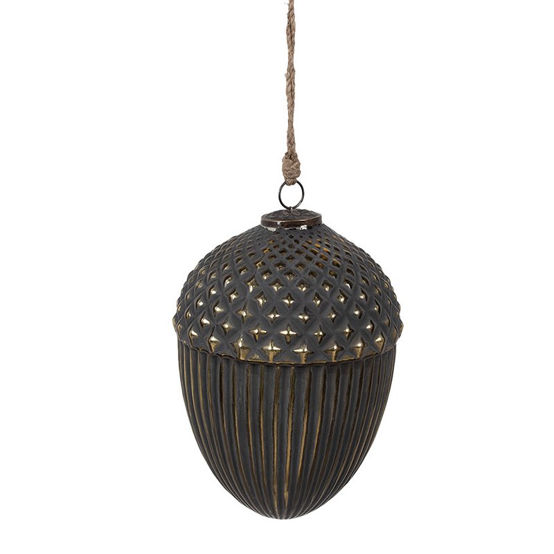 Christmas ball Ø 18x27 cm Black Glass Christmas tree decoration