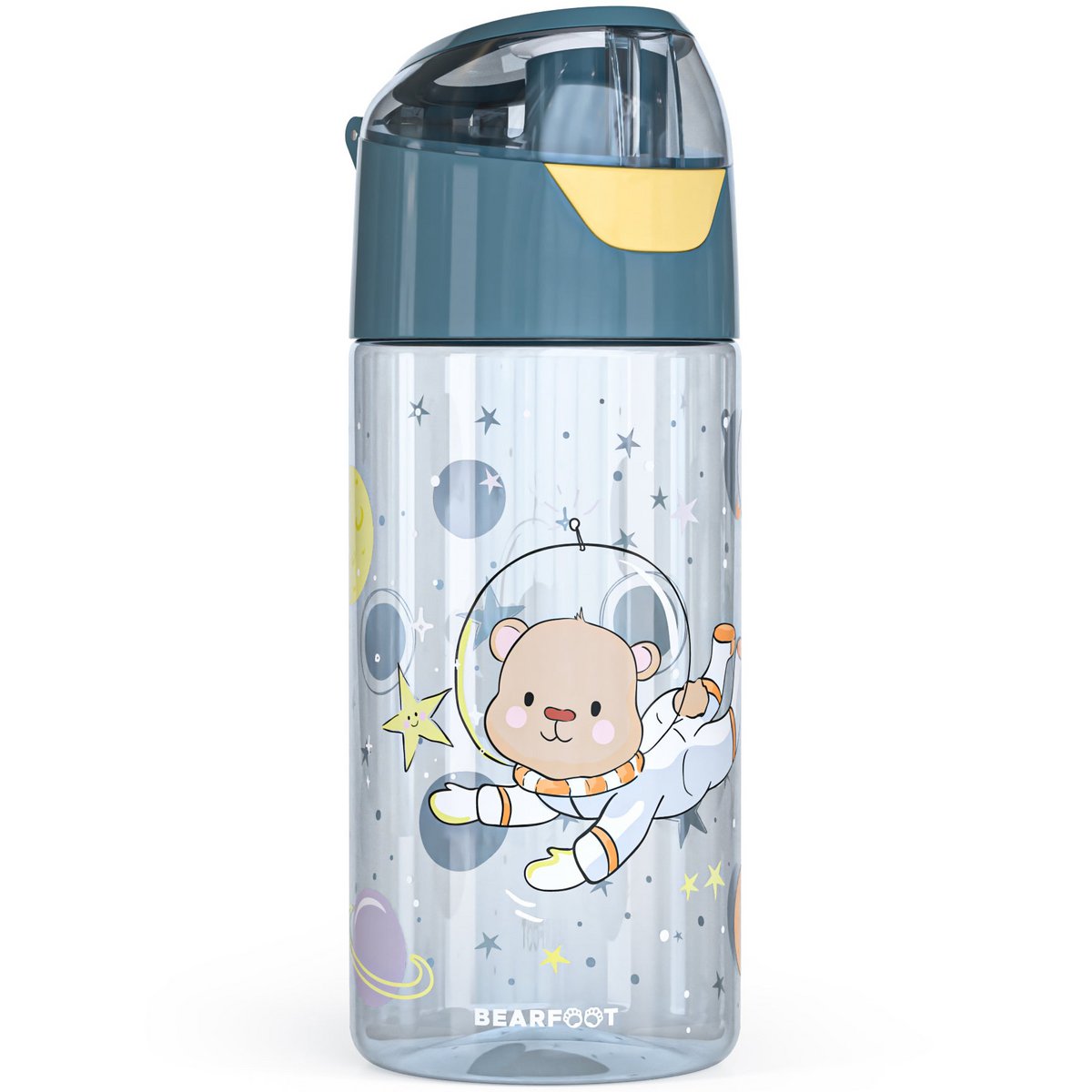 Drinking bottle children's lightweight water bottle - astronaut bear