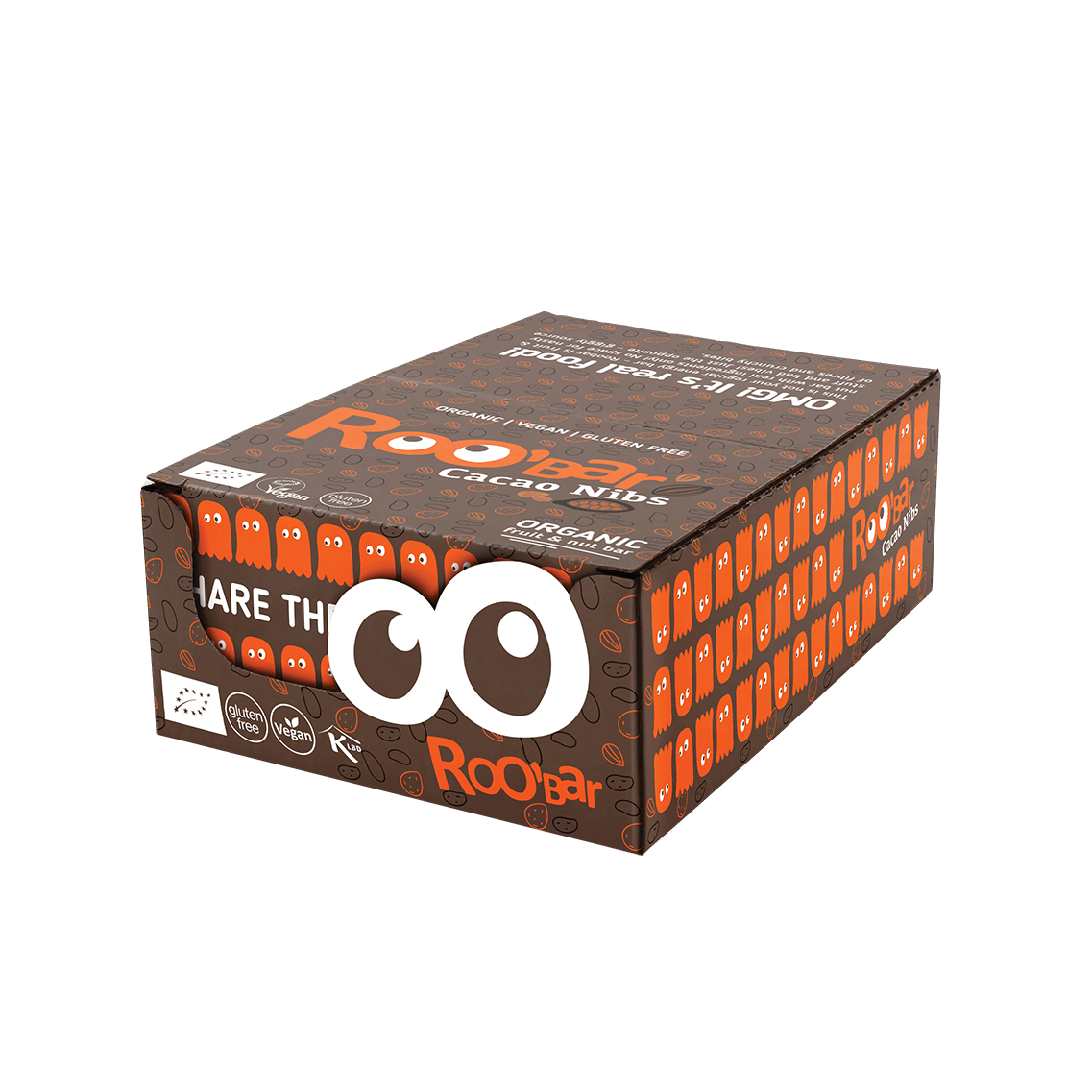 Cacao Nibs Bar, organic, Roobar, 30g